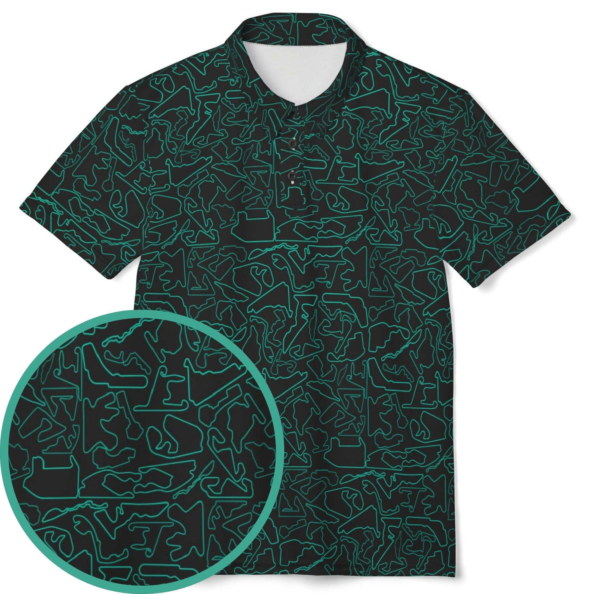 Tracks & Tides | Teal & Black | Button Shirt