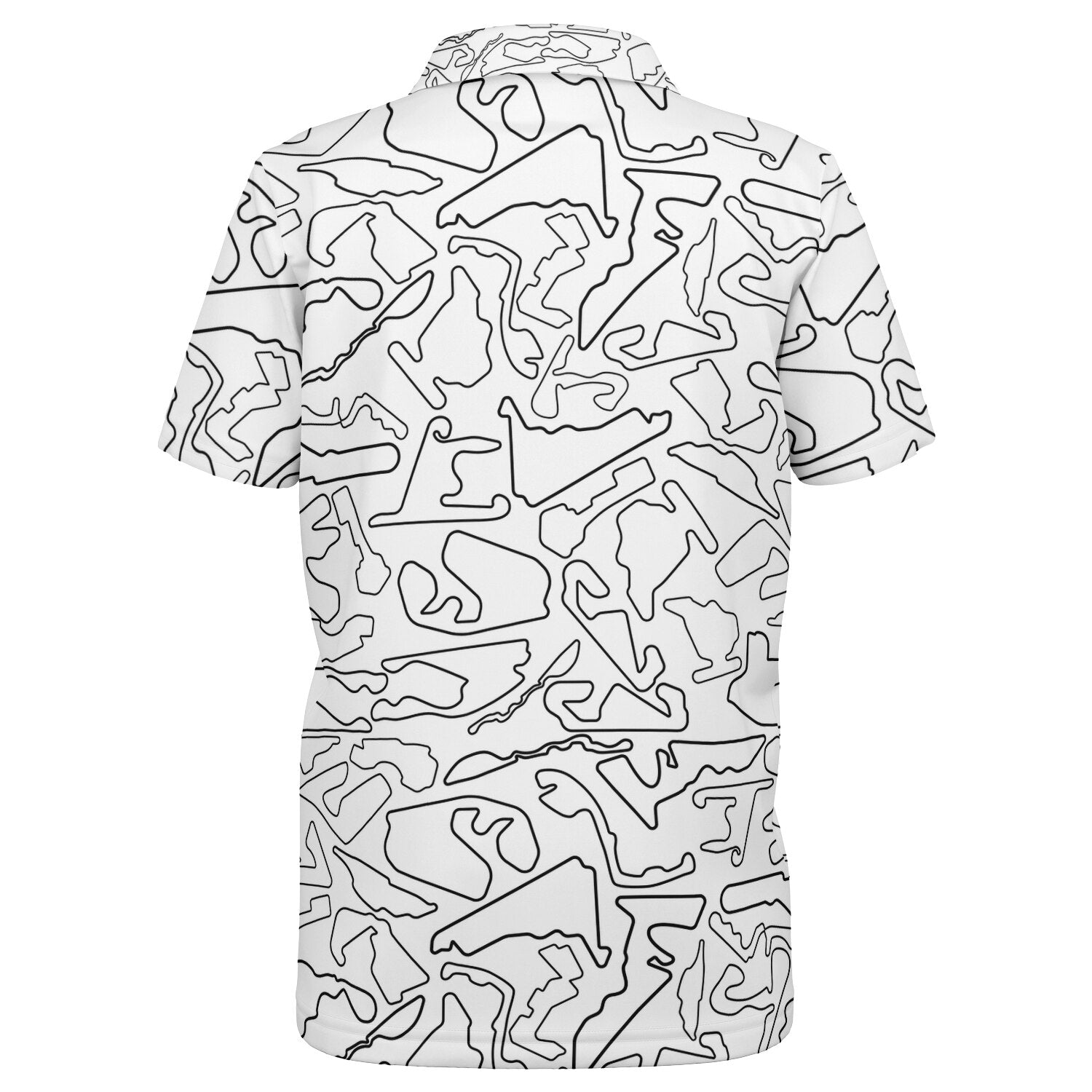 Track Outlines White & Black Kids Polo Shirt