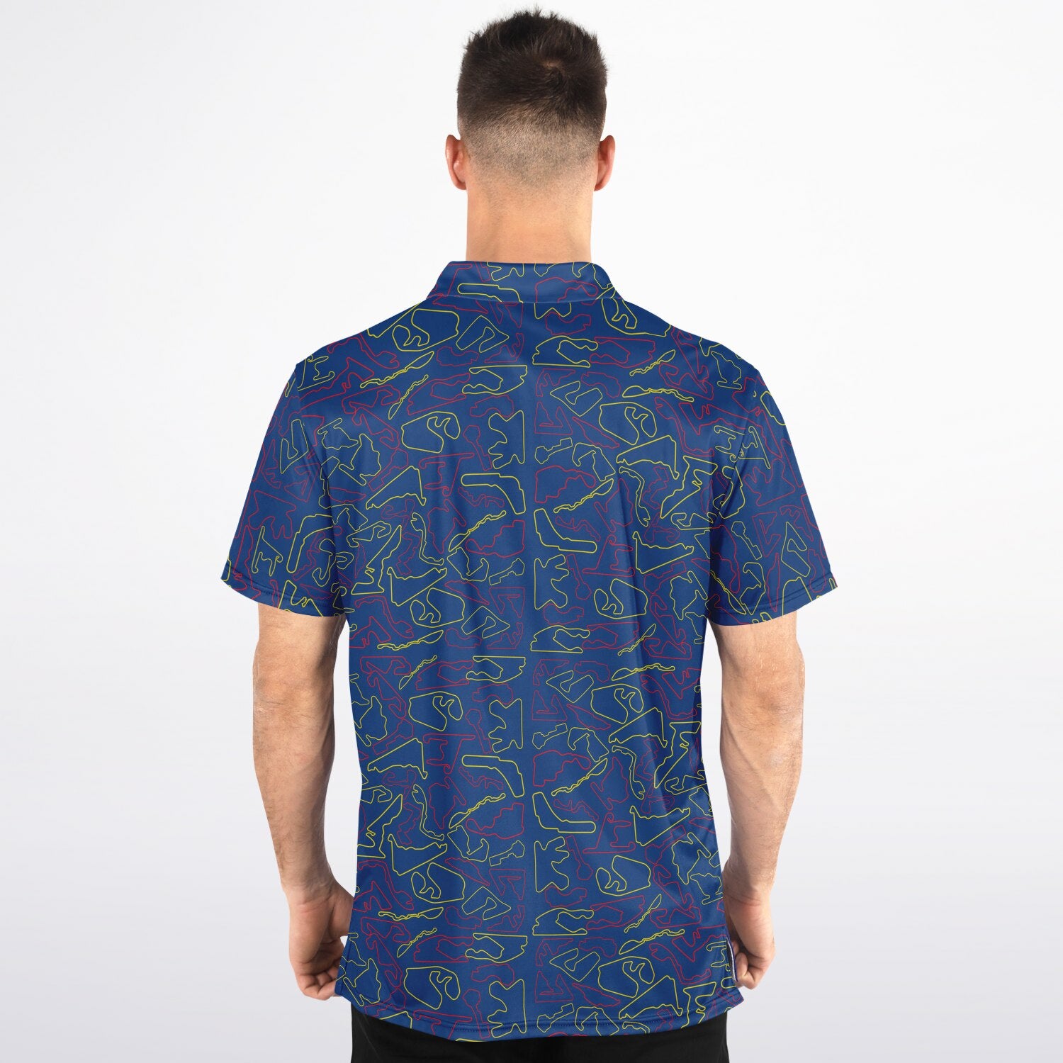 Circuits Classic Men's Polo T-Shirt - Blue, Red, & Yellow