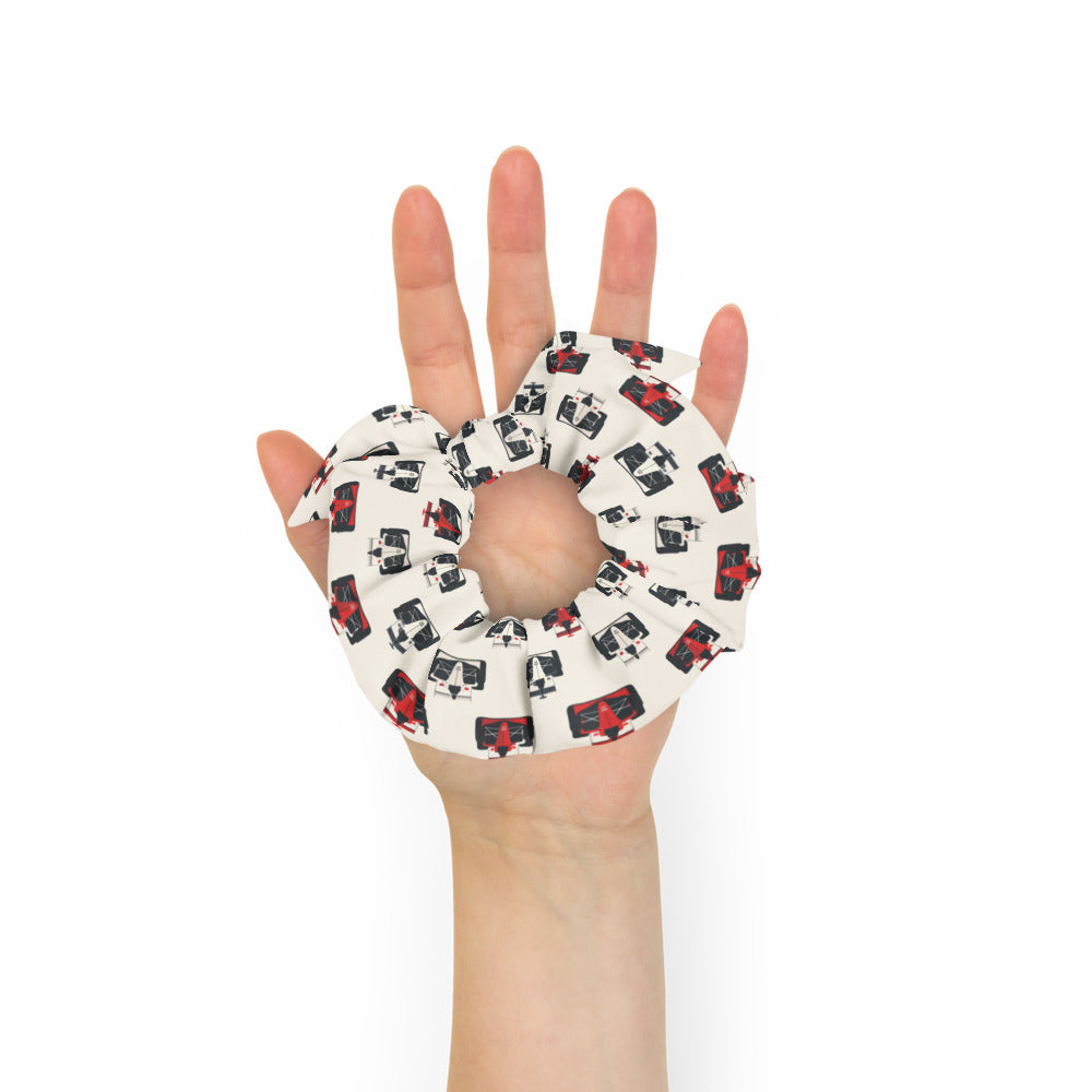 Formula Race Car Pattern Scrunchie