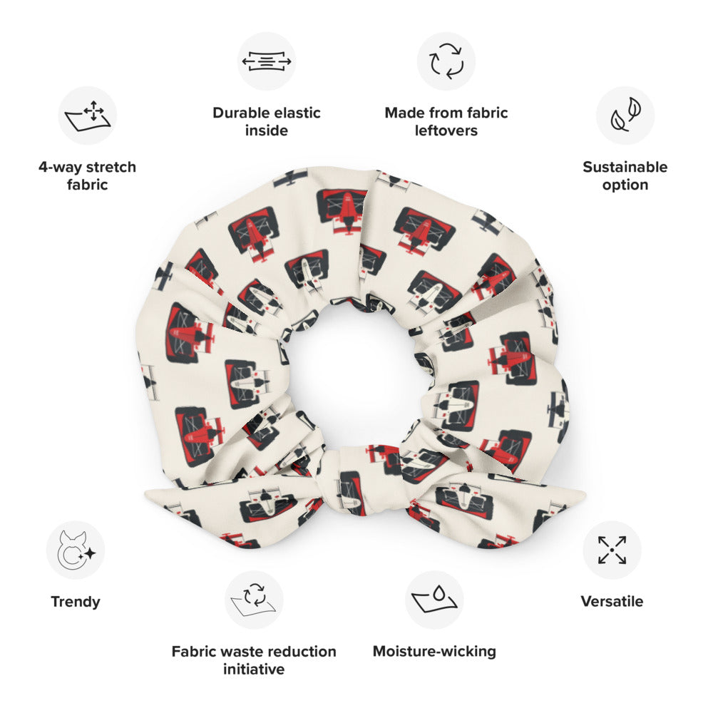 Formula Race Car Pattern Scrunchie