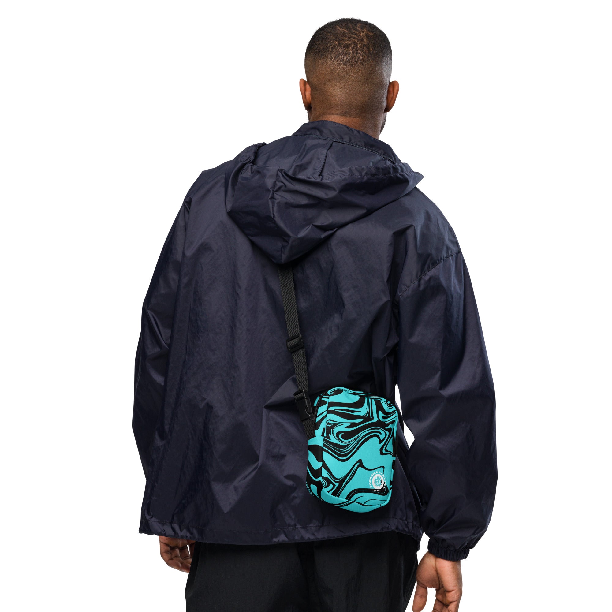 Black/Turquoise Utility crossbody bag - FormulaFanatics