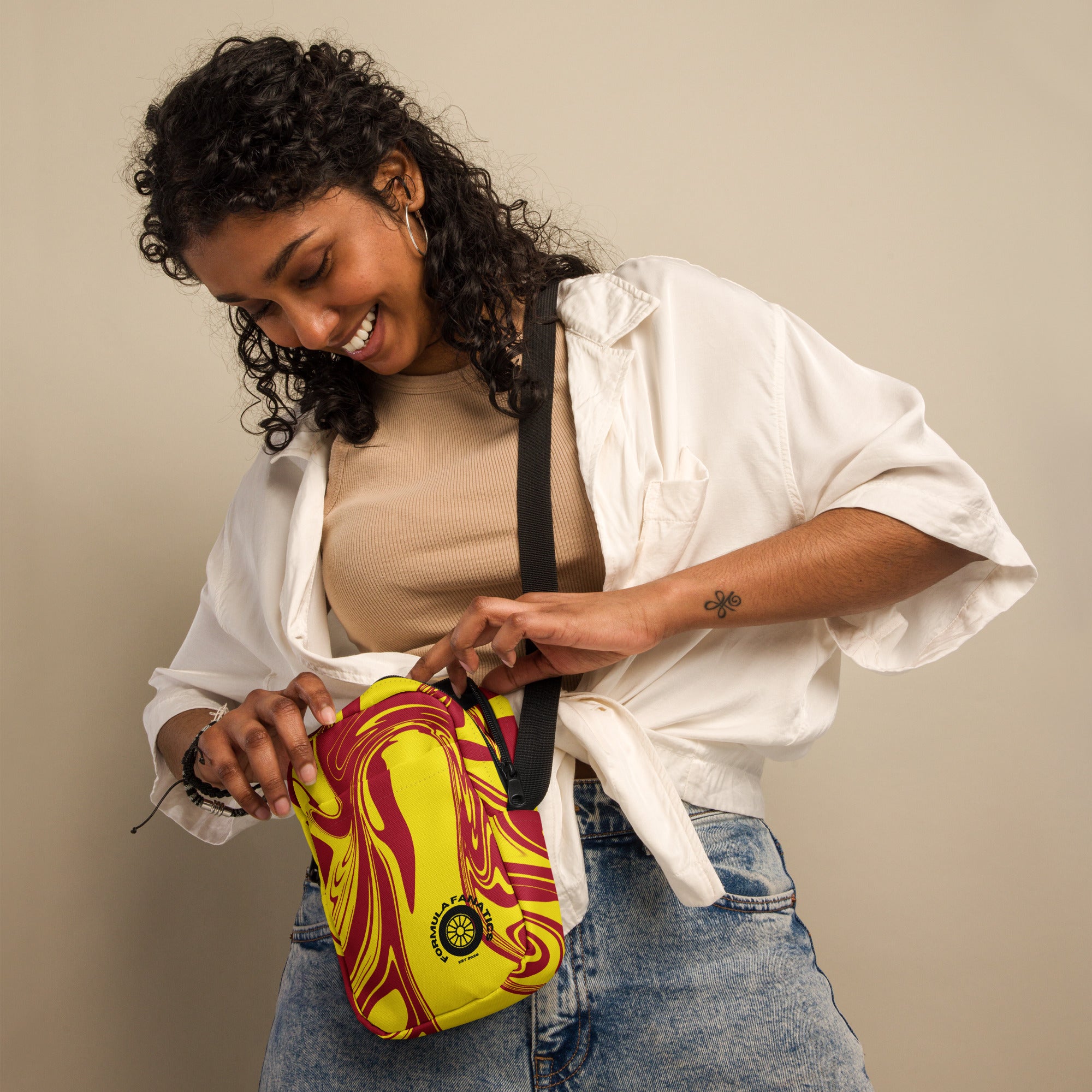 Red/Yellow Utility crossbody bag - FormulaFanatics