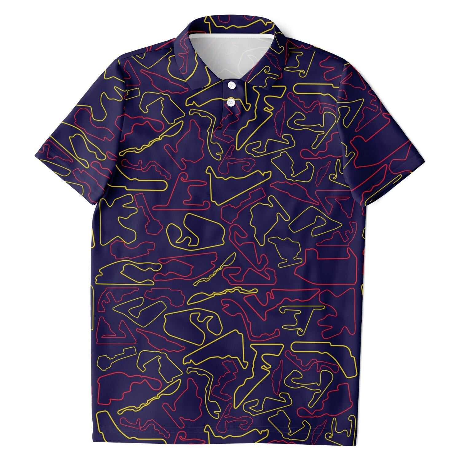Track Outlines Blue, Red & Yellow Kids Polo Shirt