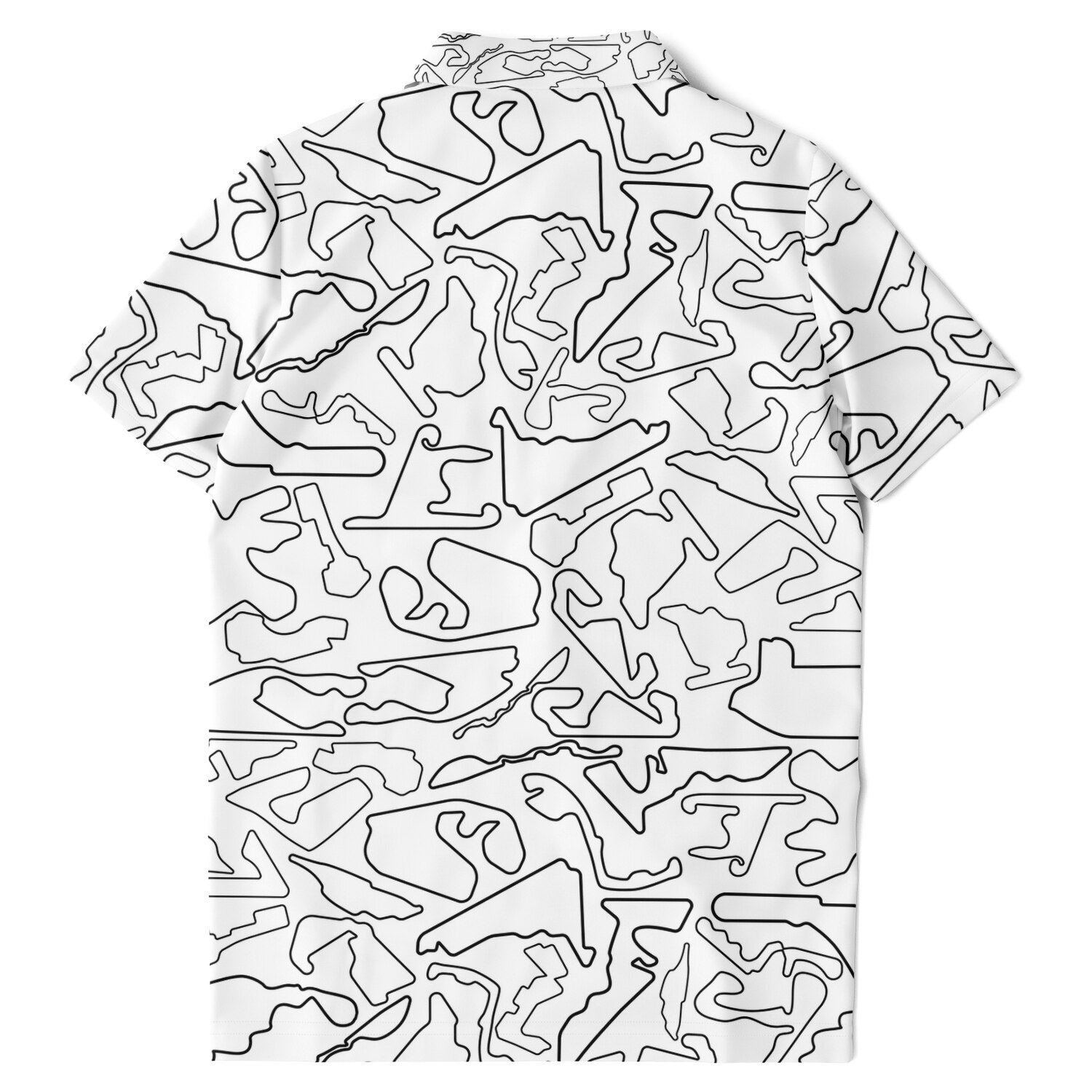 Track Outlines White & Black Kids Polo Shirt