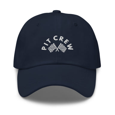 Pit Crew White Embroidery Dad hat - FormulaFanatics
