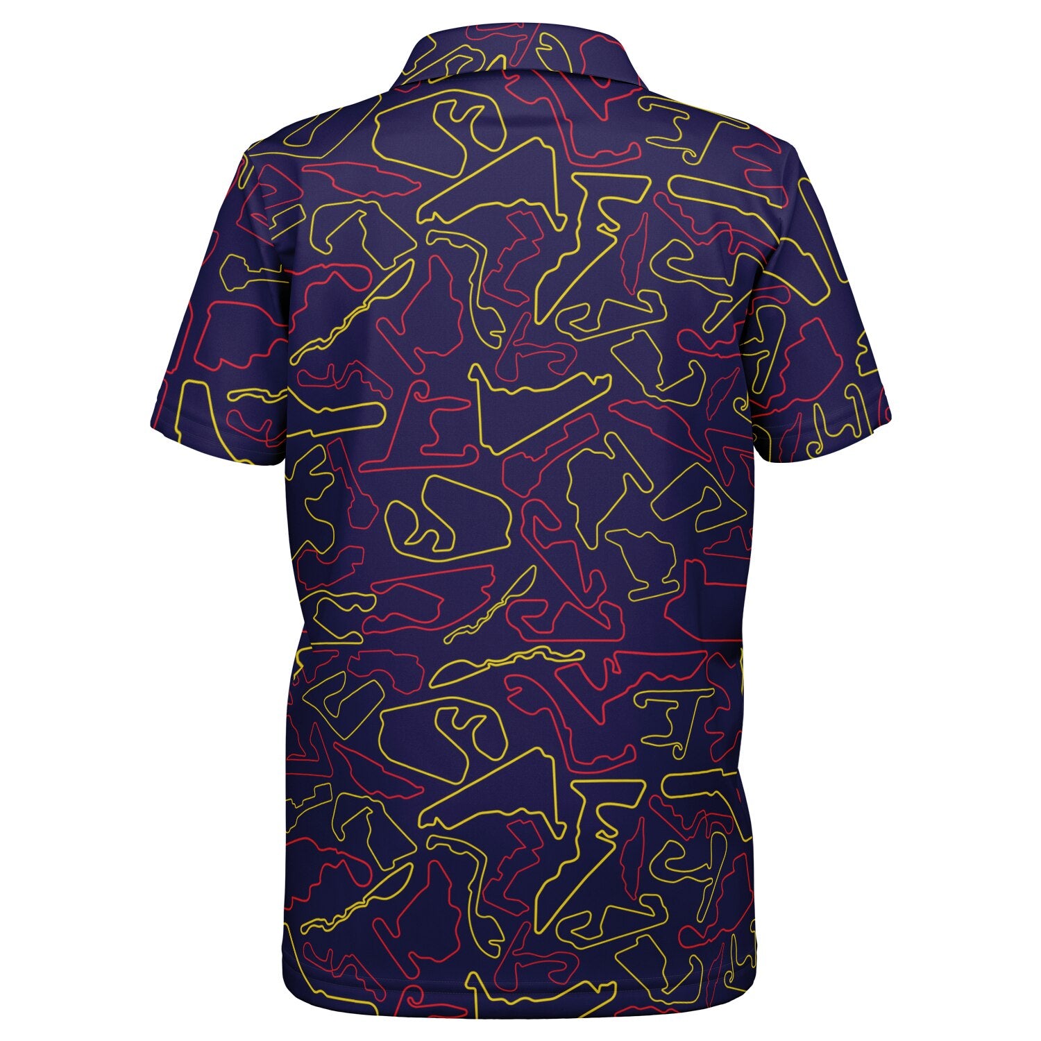 Track Outlines Blue, Red & Yellow Kids Polo Shirt