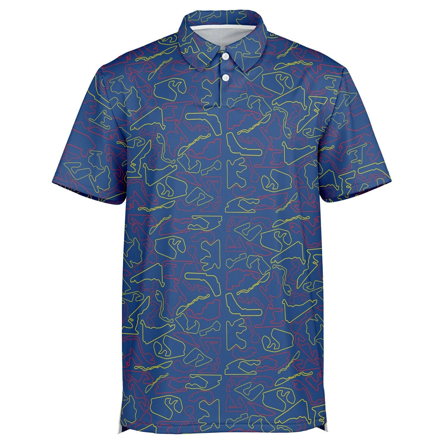Circuits Classic Men's Polo T-Shirt - Blue, Red, & Yellow