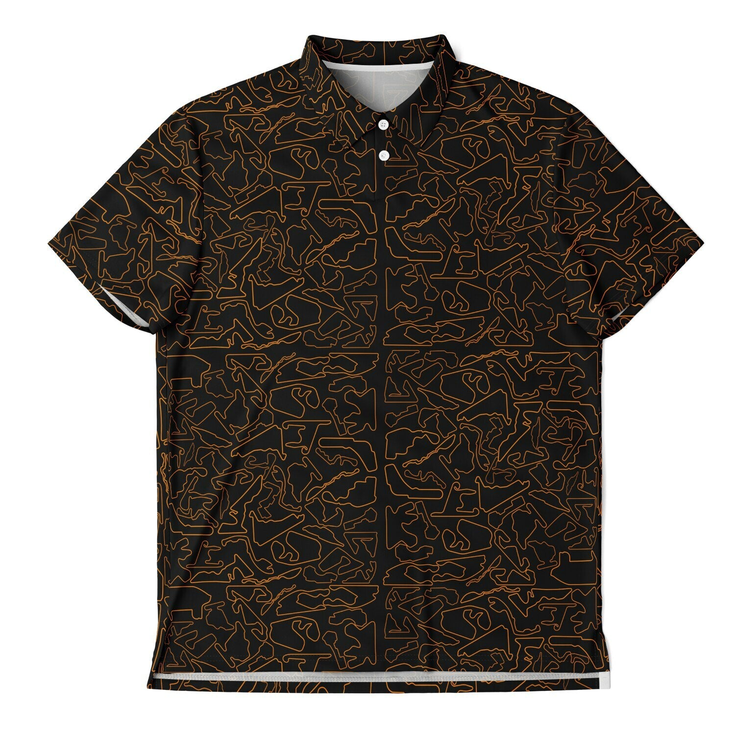 Circuits Classic Men's Polo T-shirt - Orange and Black