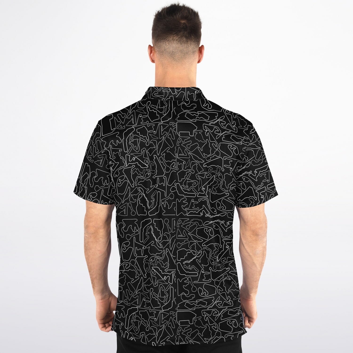 Circuits Classic Men's Polo T-Shirt - Black and Whtie