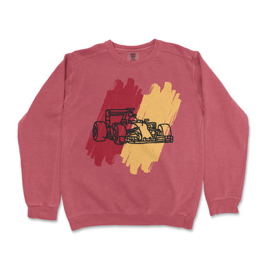 Paint Stroke Racing Sweatshirt - Red/Gold - FormulaFanatics