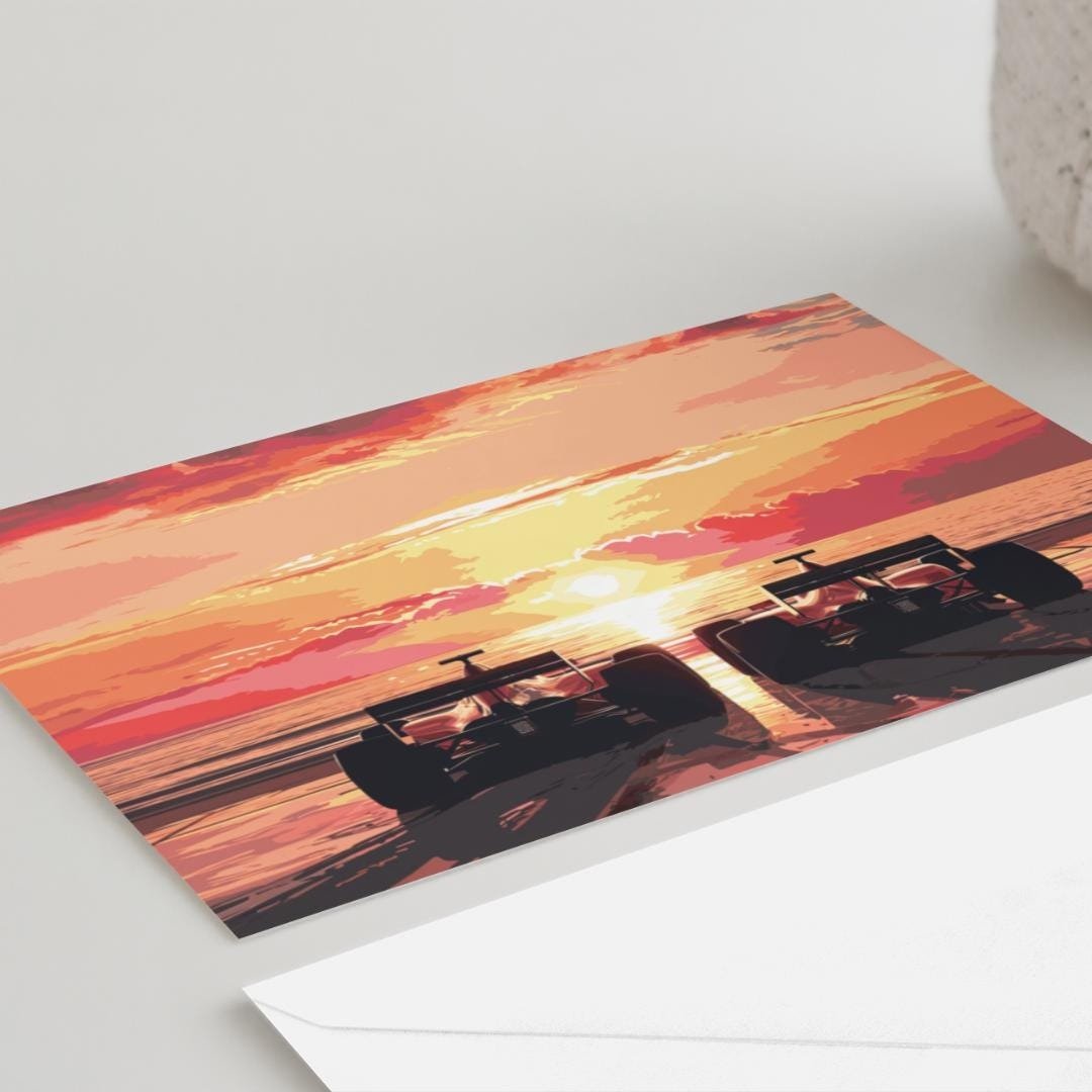 Sunset Finish Line Greeting Card