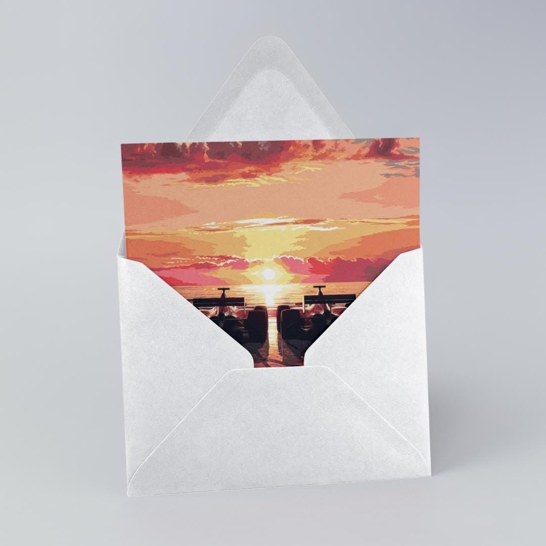 Sunset Finish Line Greeting Card