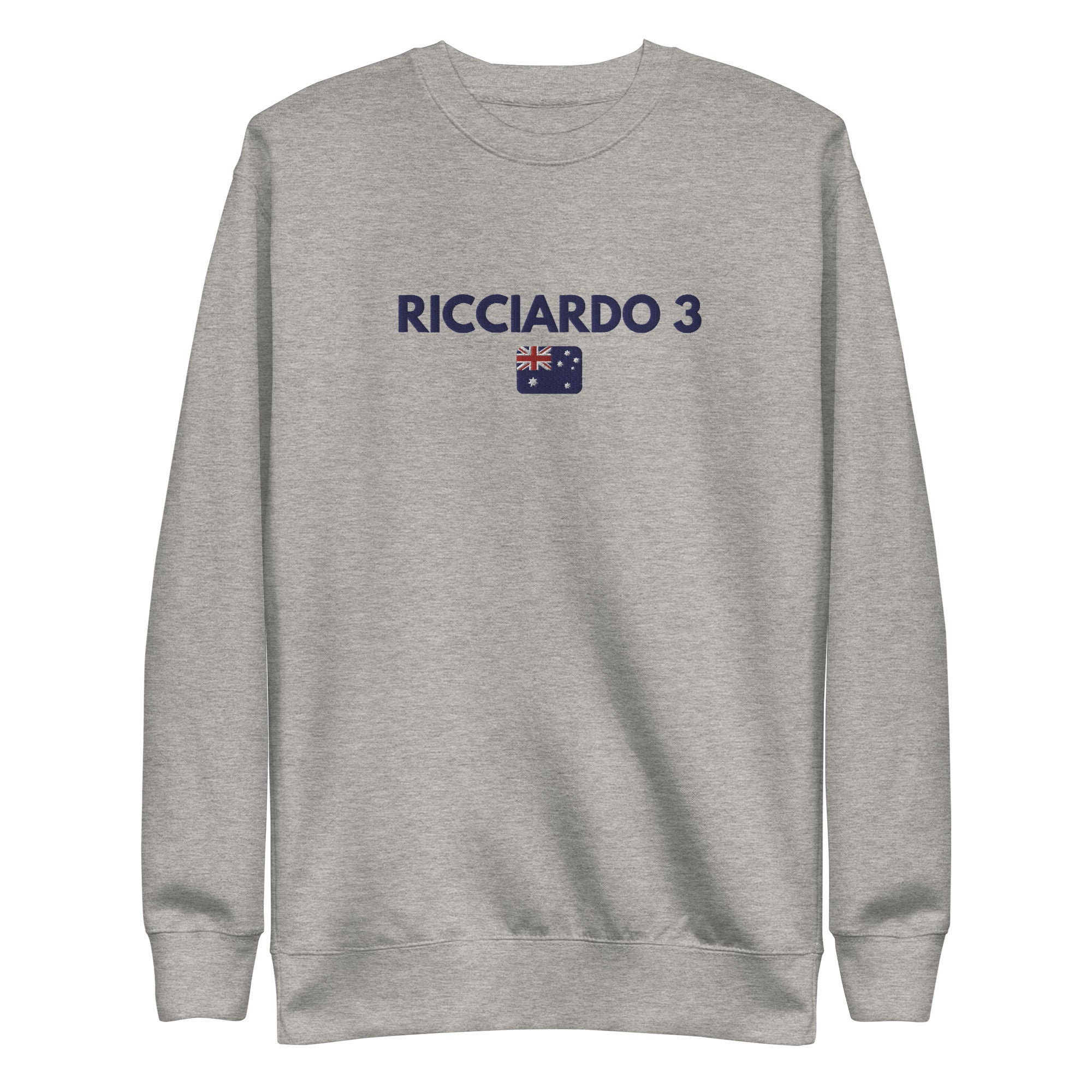 Ricciardo 3 Embroidered Unisex Premium Sweatshirt - FormulaFanatics