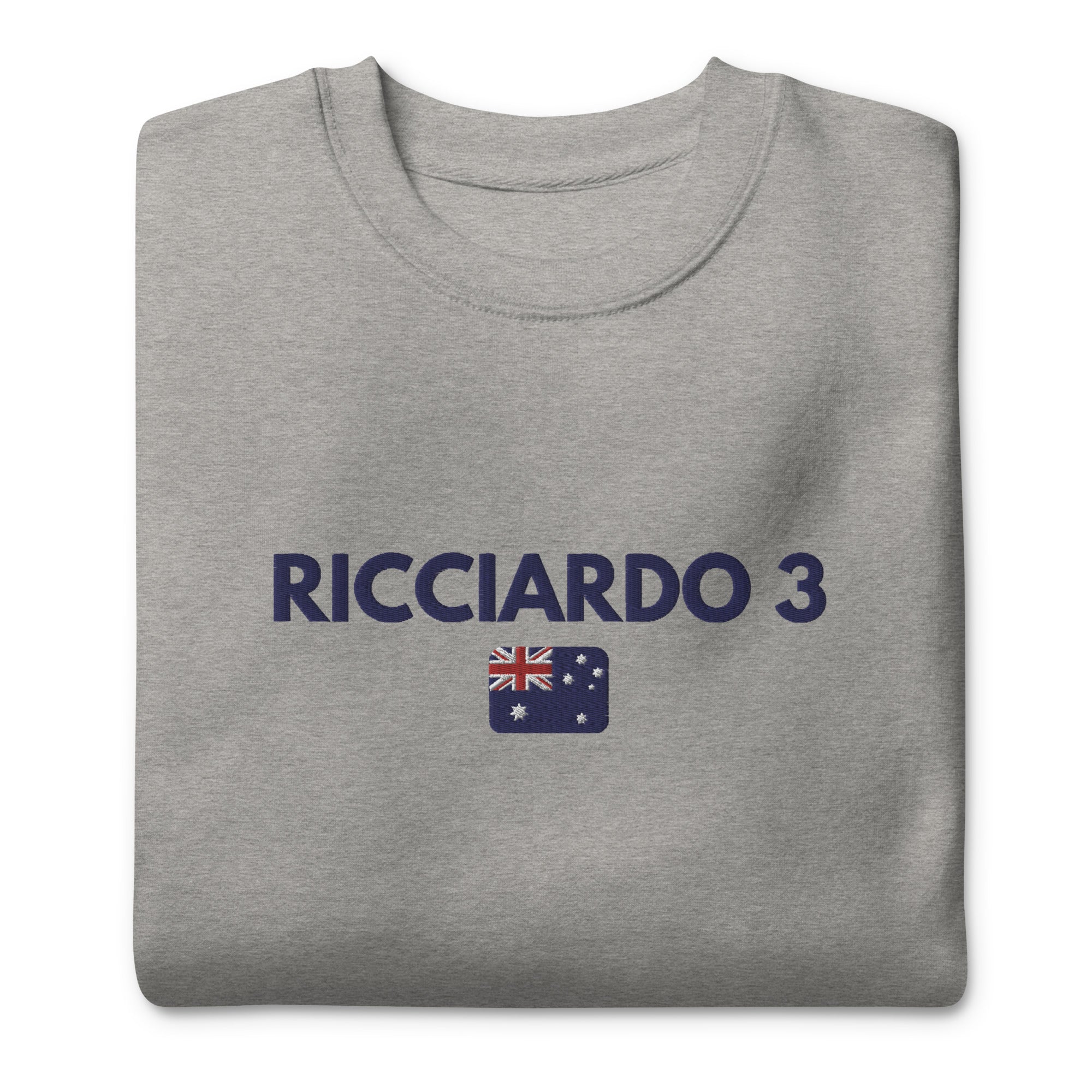 Ricciardo 3 Embroidered Unisex Premium Sweatshirt - FormulaFanatics