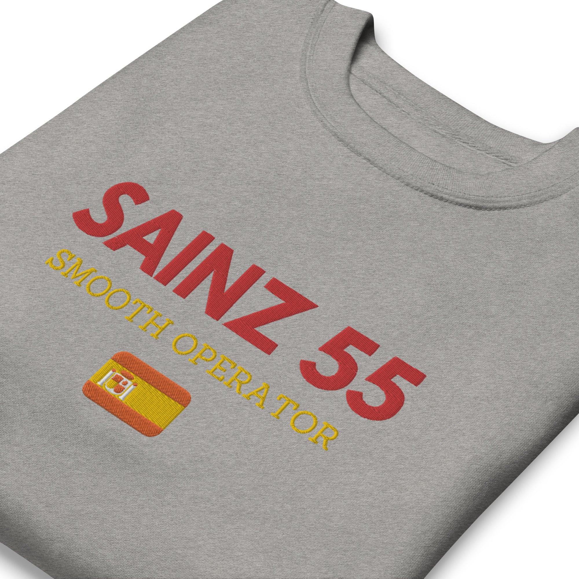 Sainz 55 Smooth Operator Embroidered Unisex Premium Sweatshirt - FormulaFanatics