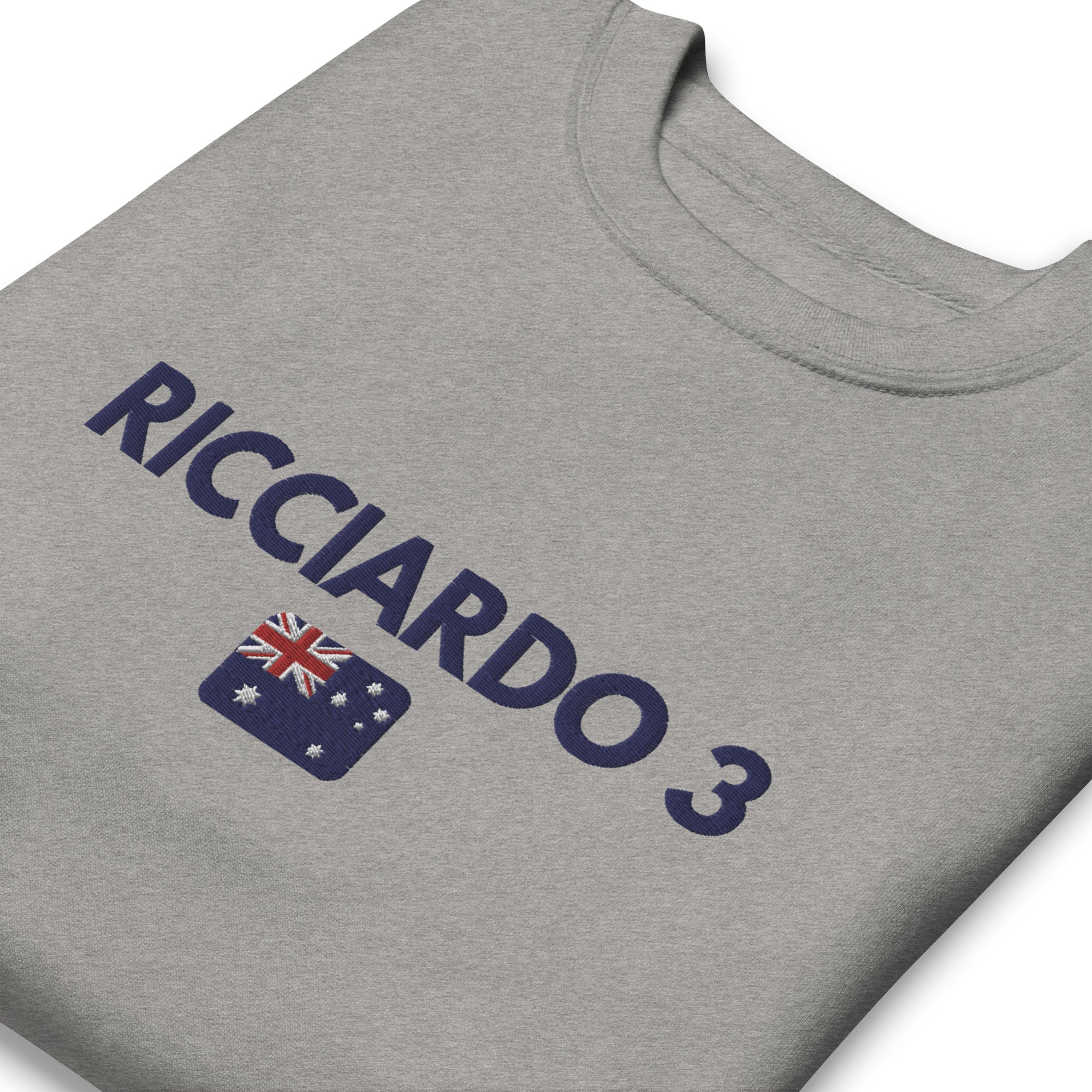 Ricciardo 3 Embroidered Unisex Premium Sweatshirt - FormulaFanatics