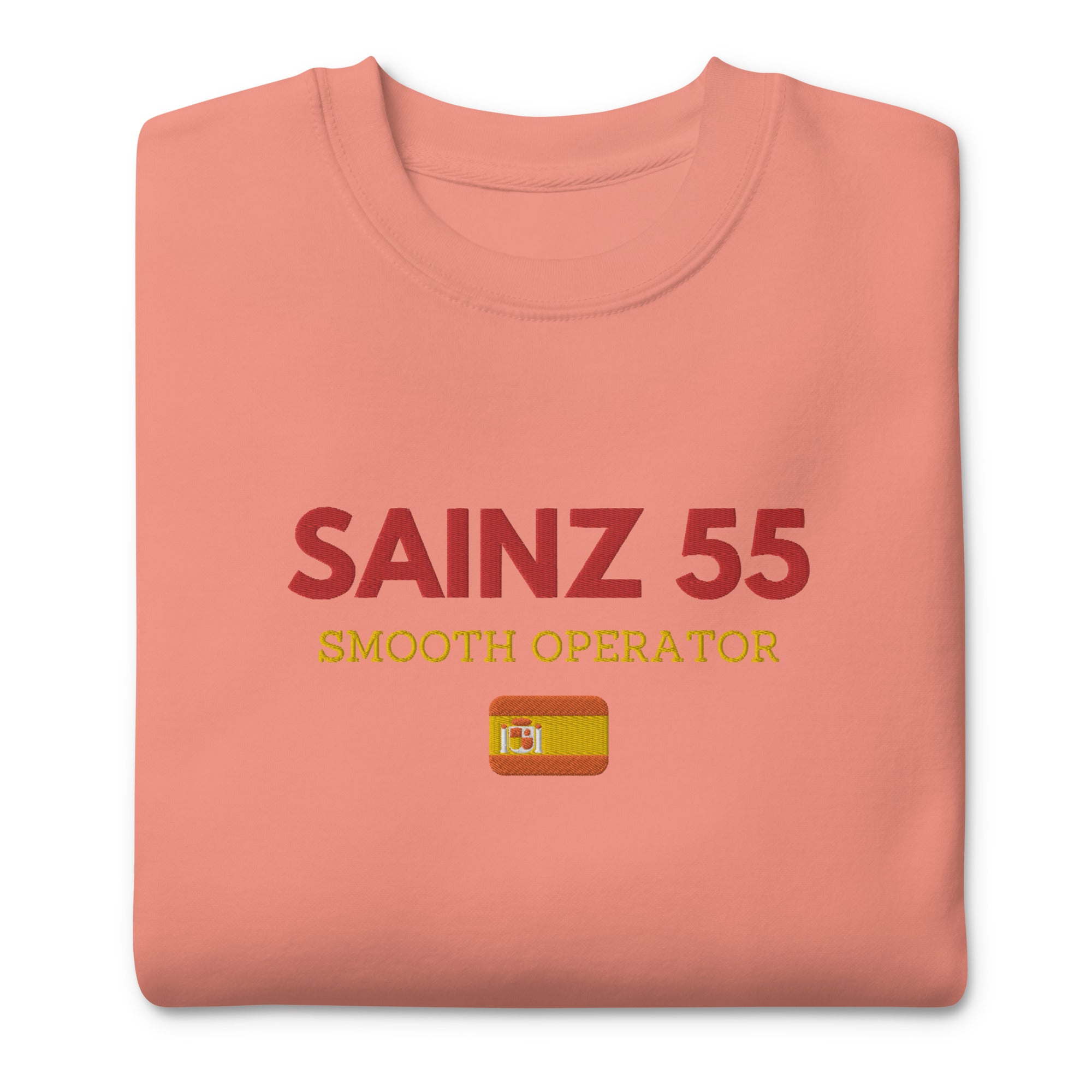 Sainz 55 Smooth Operator Embroidered Unisex Premium Sweatshirt - FormulaFanatics