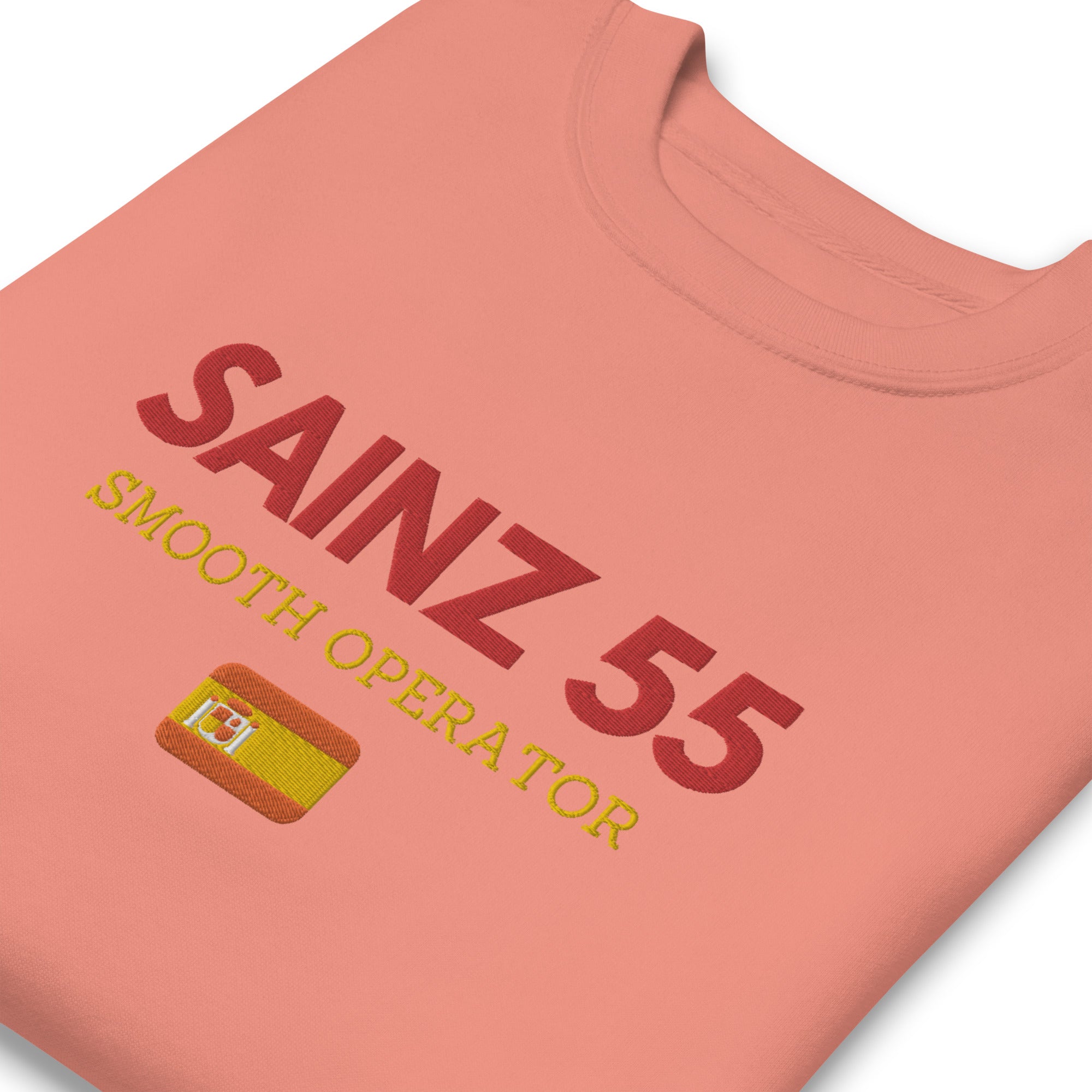 Sainz 55 Smooth Operator Embroidered Unisex Premium Sweatshirt - FormulaFanatics