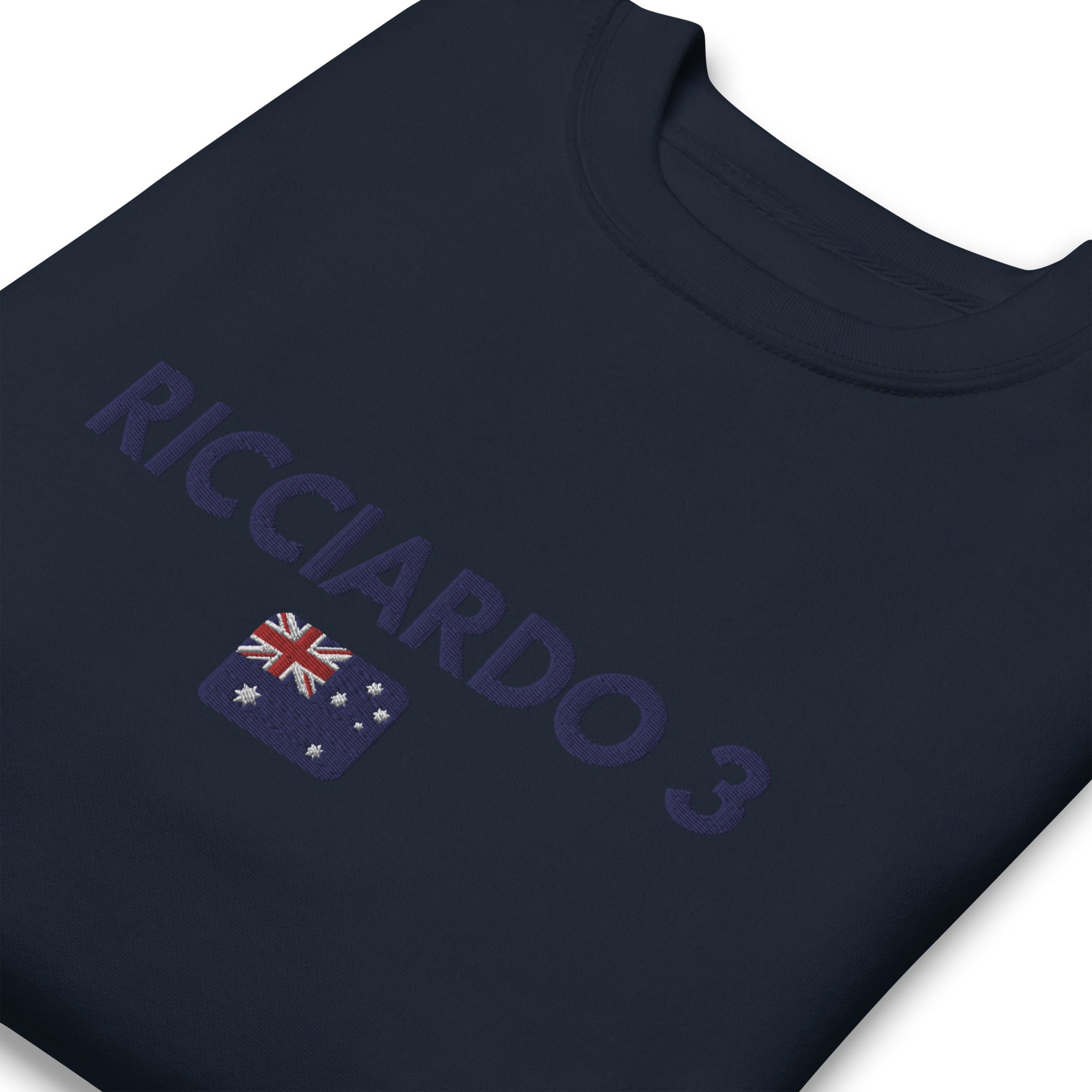 Ricciardo 3 Embroidered Unisex Premium Sweatshirt - FormulaFanatics