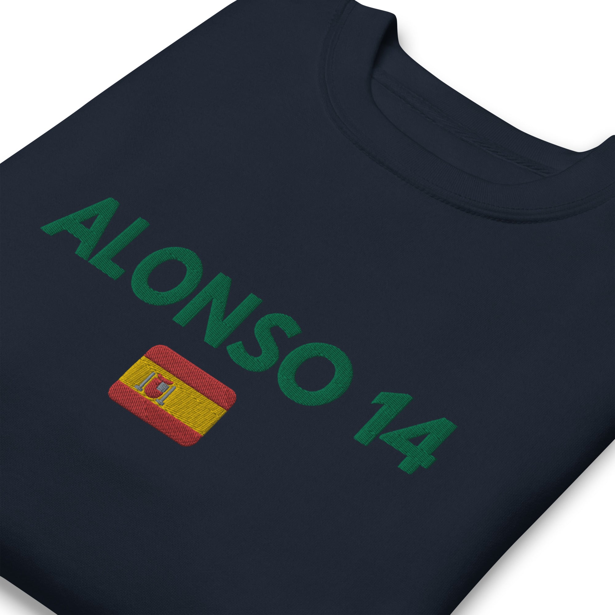 Alonso 14 Embroidered Unisex Premium Sweatshirt - FormulaFanatics