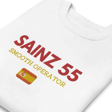 Sainz 55 Smooth Operator Embroidered Unisex Premium Sweatshirt - FormulaFanatics