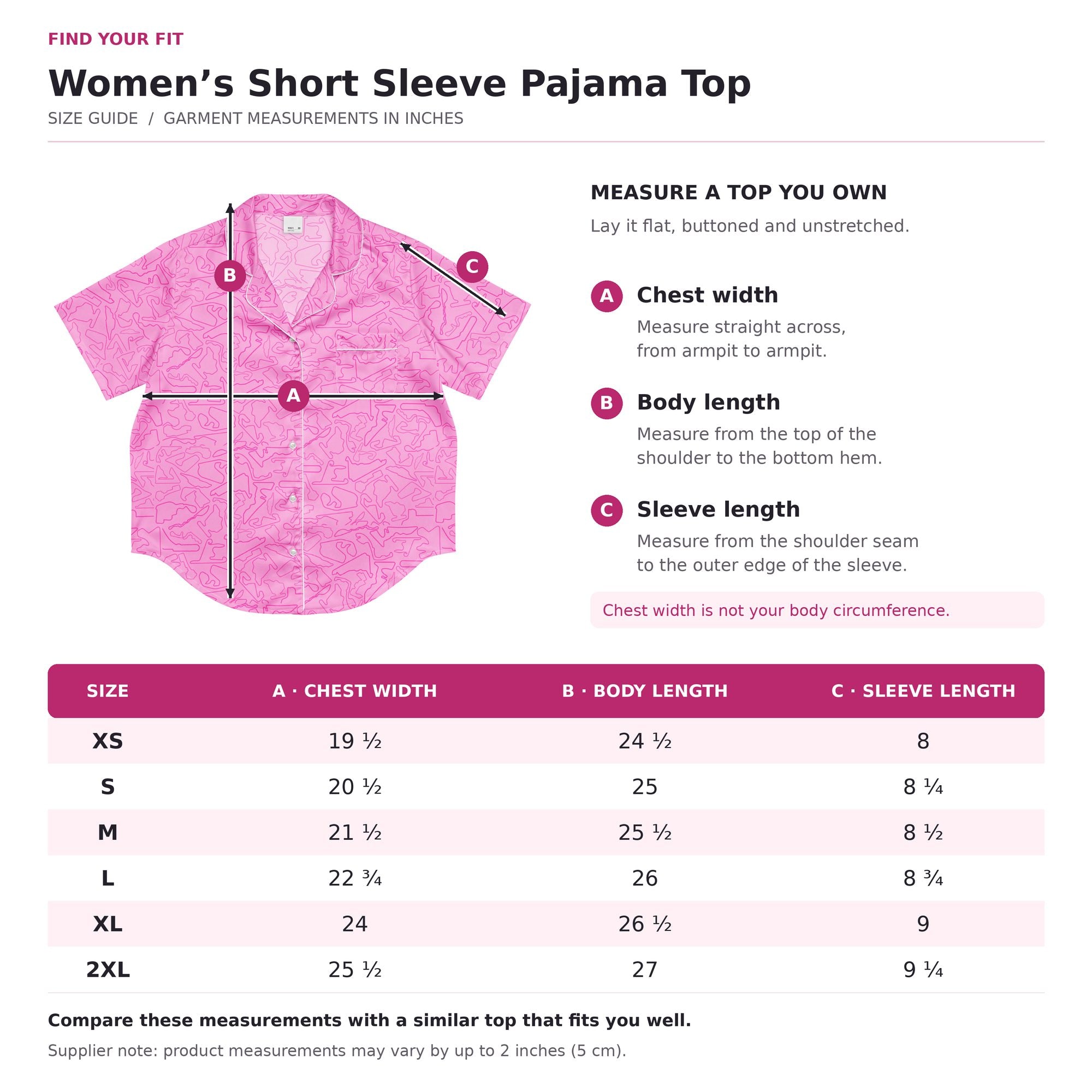 Slumber Circuits Women's Short Sleeve Pajama Top - Lilac