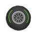 Motorsport Tire - Green Tufted Floor Pillow, Round - FormulaFanatics