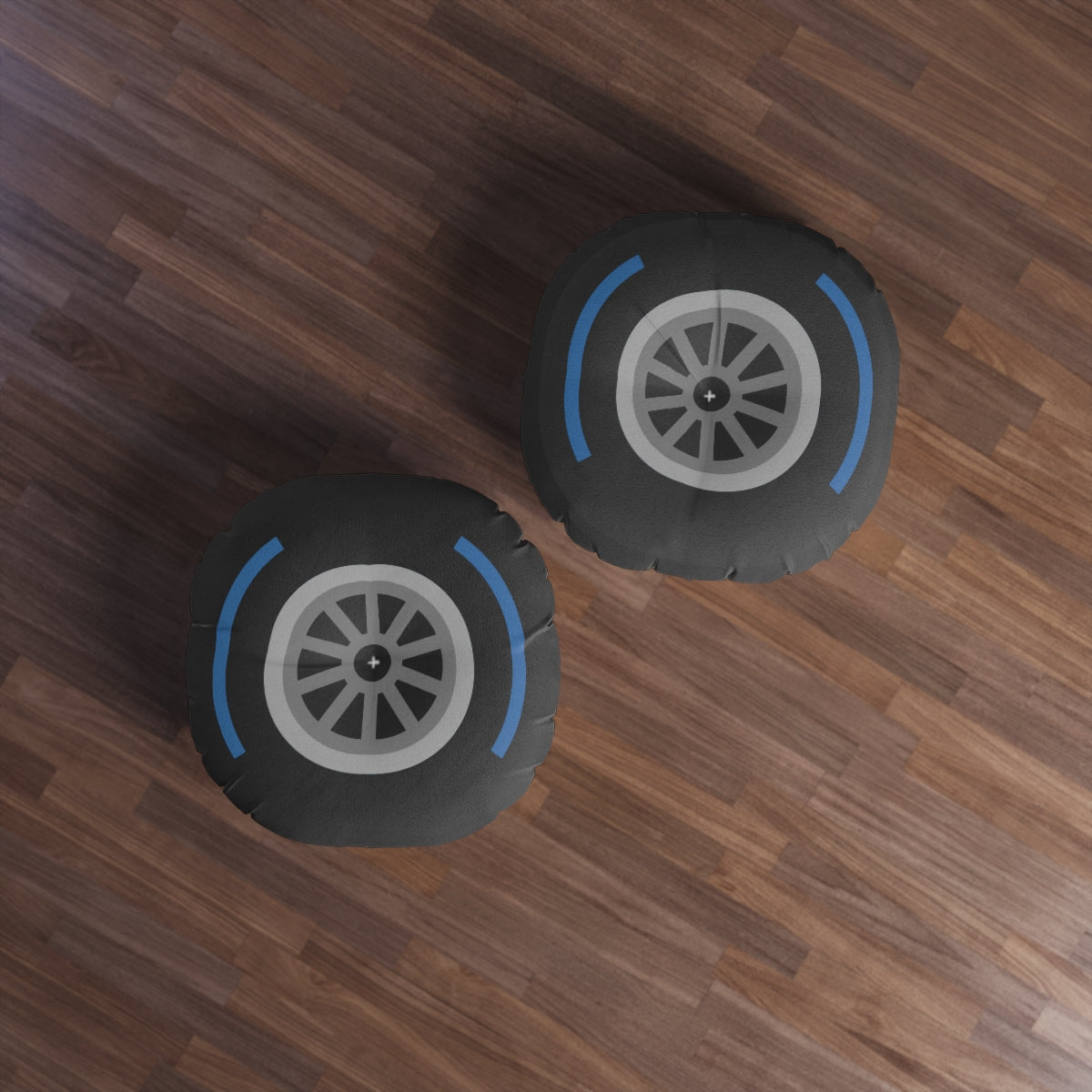 Wet Tire Compound Design - Tufted Floor Pillow, Round - FormulaFanatics