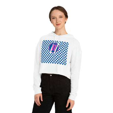 Checkered "31" Women’s Cropped Hooded Sweatshirt - FormulaFanatics