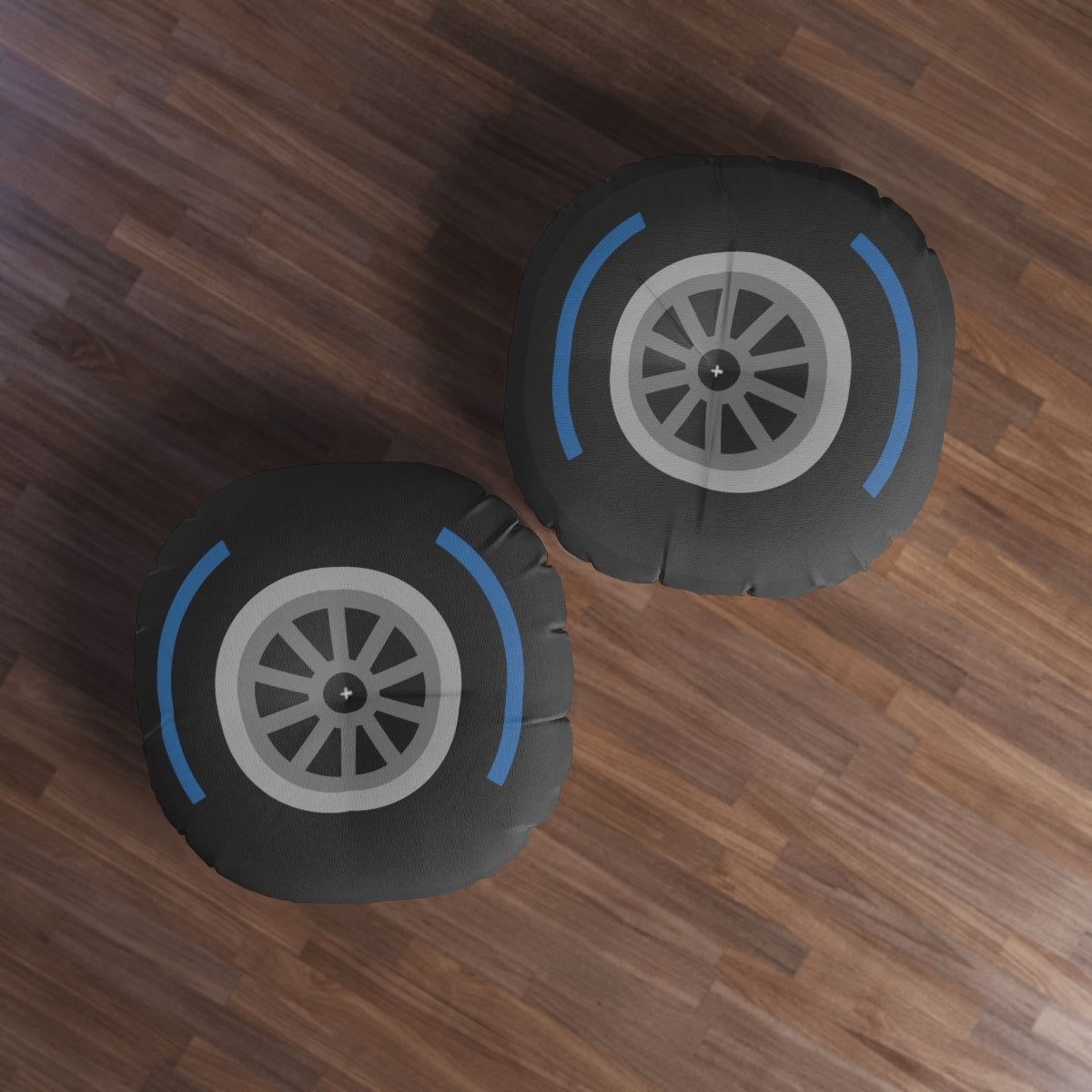 Wet Tire Compound Design - Tufted Floor Pillow, Round - FormulaFanatics