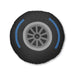 Wet Tire Compound Design - Tufted Floor Pillow, Round - FormulaFanatics