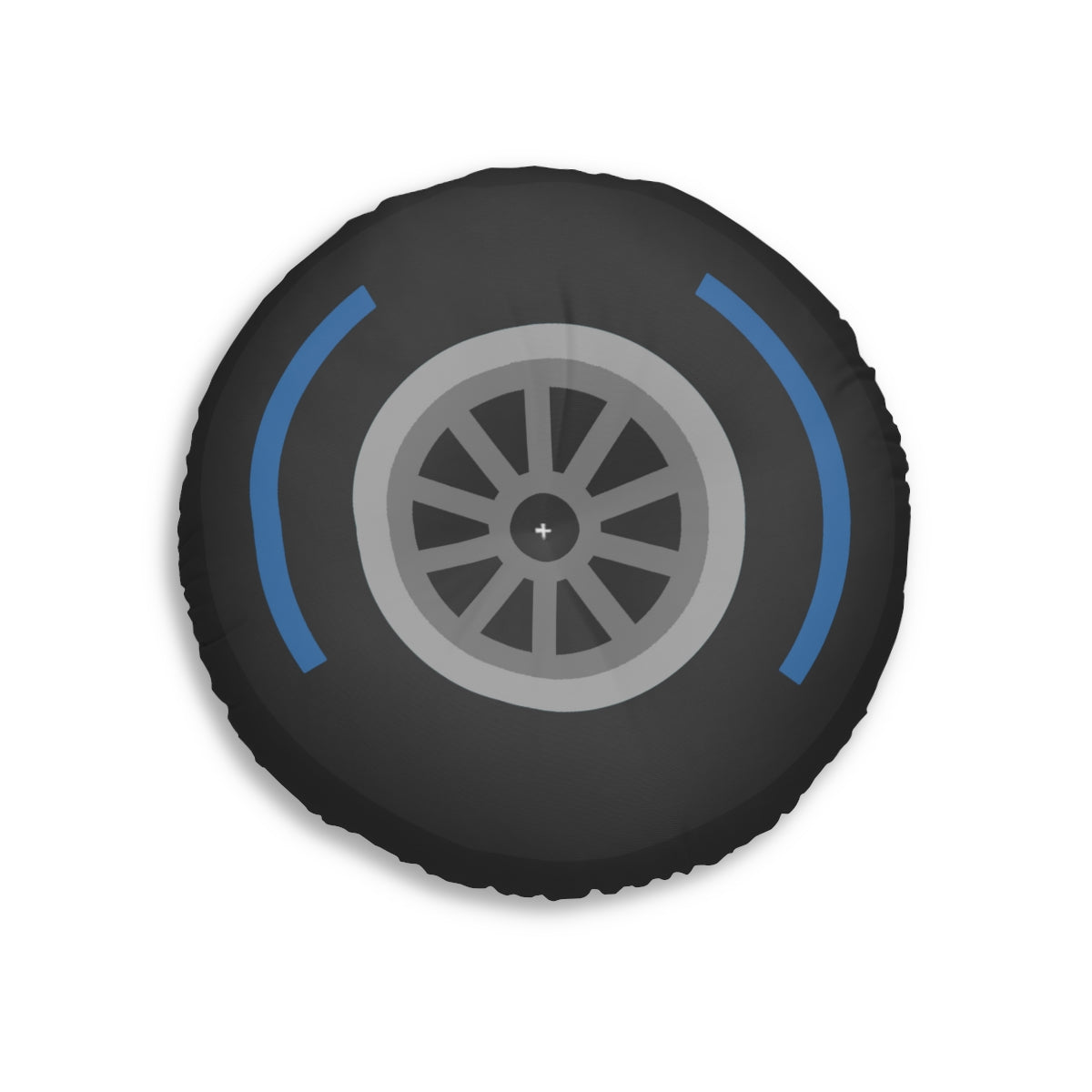 Wet Tire Compound Design - Tufted Floor Pillow, Round - FormulaFanatics