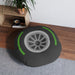 Motorsport Tire - Green Tufted Floor Pillow, Round - FormulaFanatics