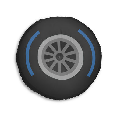 Wet Tire Compound Design - Tufted Floor Pillow, Round - FormulaFanatics